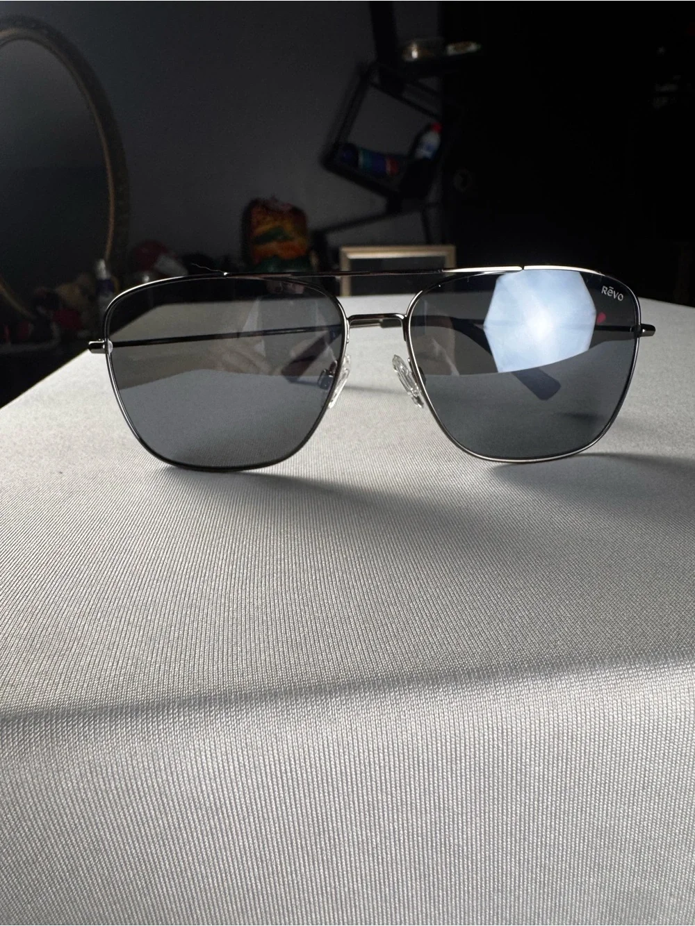 NEW! REVO Harbor RE 1082 00 GY Jet Pilot Polarized Unisex Sunglasses, Aviators